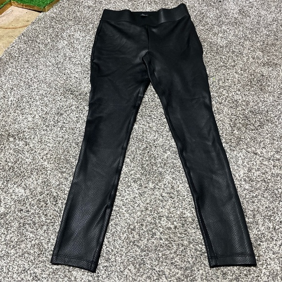 LOFT XS Women's Faux Leather Leggings Skinny Pants Snake Skin Look - Picture 1 of 11